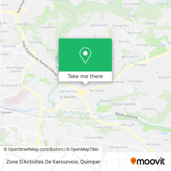 Mapa Zone D'Activités De Kerourvois