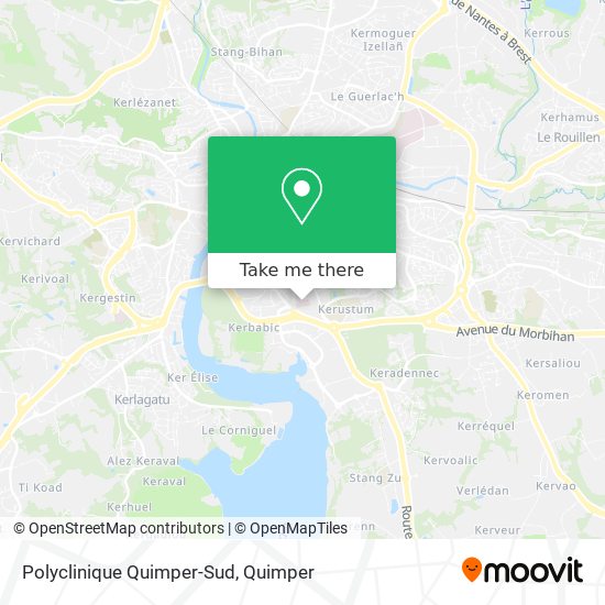 Polyclinique Quimper-Sud map