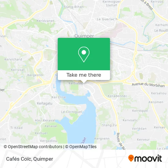 Cafés Coïc map