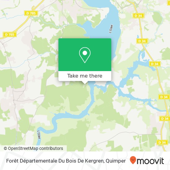 Forêt Départementale Du Bois De Kergren map