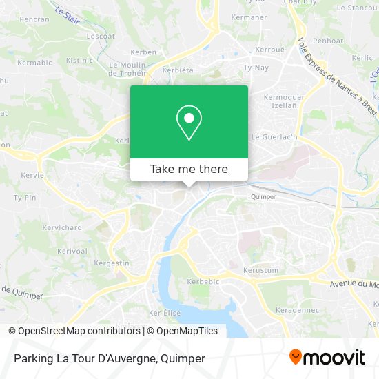 Mapa Parking La Tour D'Auvergne