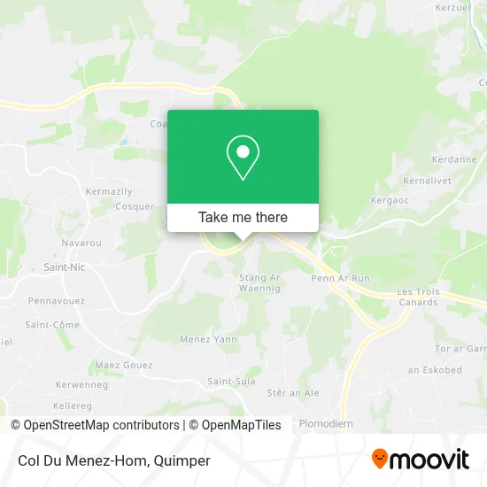 Col Du Menez-Hom map