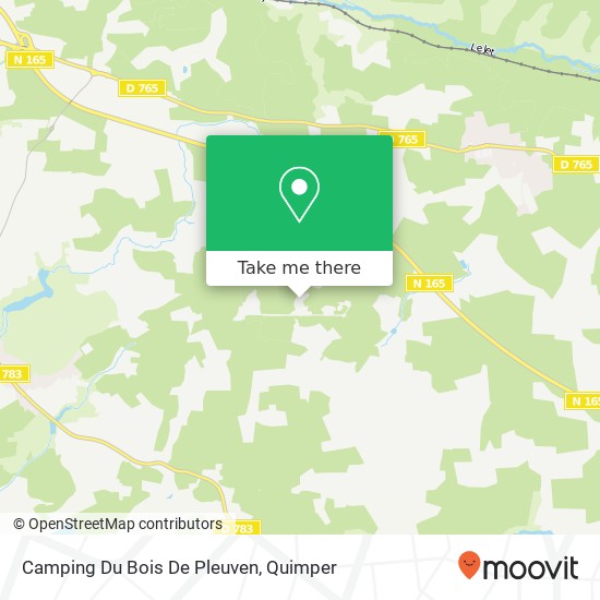 Camping Du Bois De Pleuven map