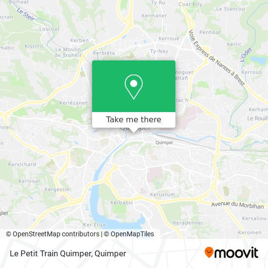 Le Petit Train Quimper map