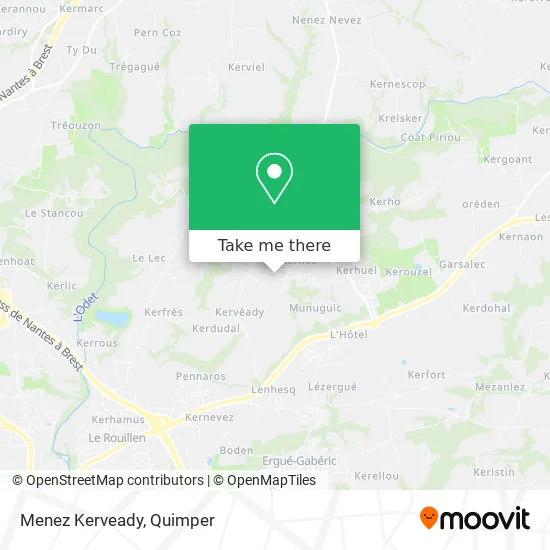 Menez Kerveady map