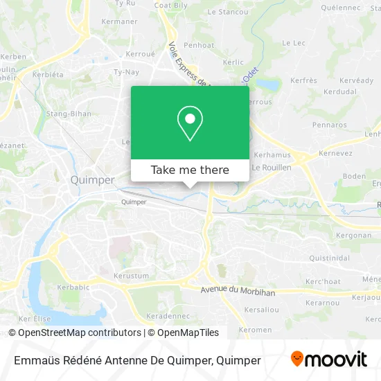 Emmaüs Rédéné Antenne De Quimper map