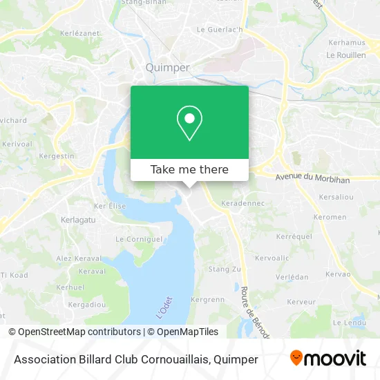 Association Billard Club Cornouaillais map