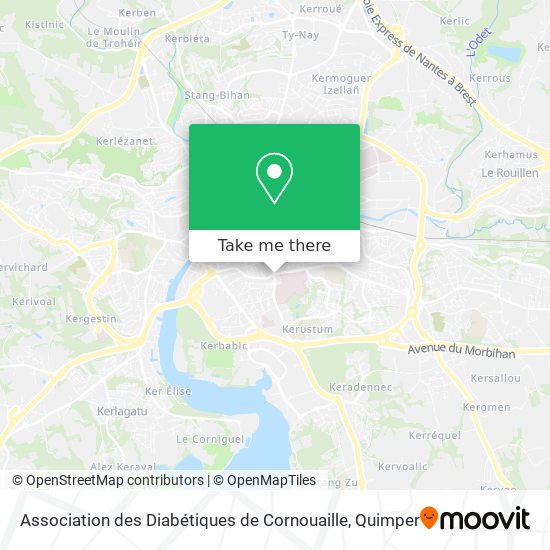 Association des Diabétiques de Cornouaille map