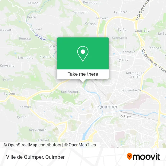Ville de Quimper map