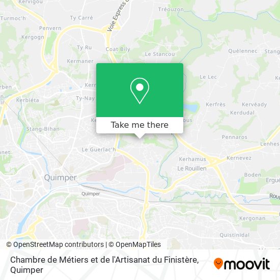 Chambre de Métiers et de l'Artisanat du Finistère map