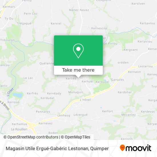 Mapa Magasin Utile Ergué-Gabéric Lestonan