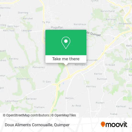 Doux Aliments Cornouaille map