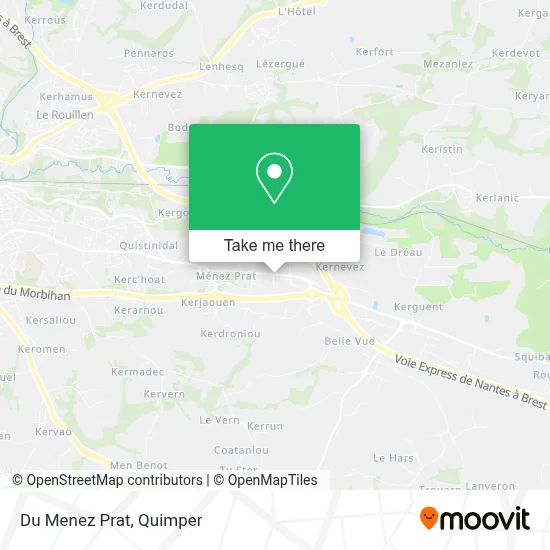 Du Menez Prat map