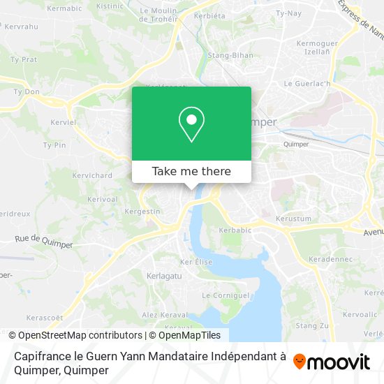 Capifrance le Guern Yann Mandataire Indépendant à Quimper map