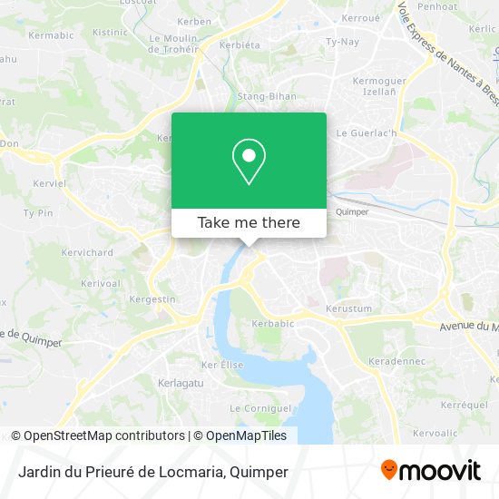 Jardin du Prieuré de Locmaria map