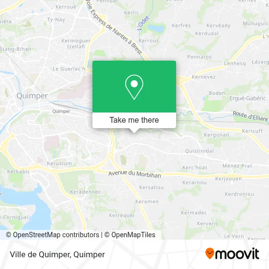 Ville de Quimper map