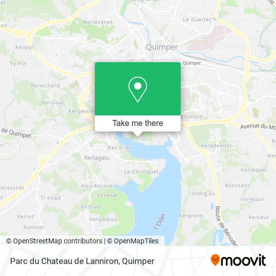 Parc du Chateau de Lanniron map