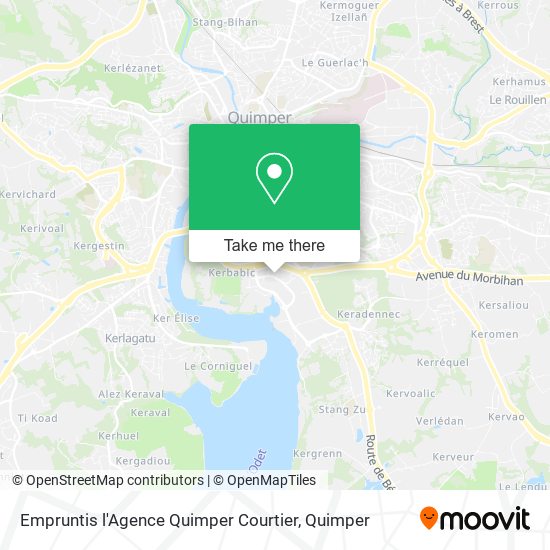 Empruntis l'Agence Quimper Courtier map