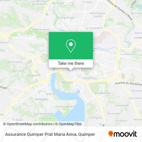 Assurance Quimper Prat Maria Aviva map