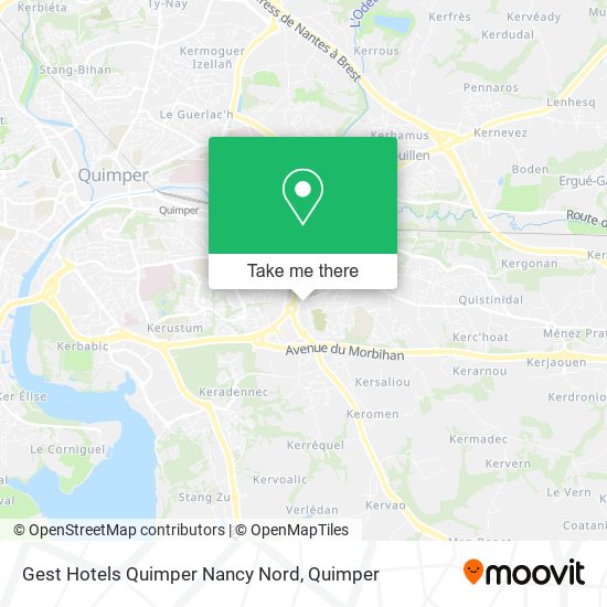 Gest Hotels Quimper Nancy Nord map