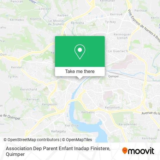 Association Dep Parent Enfant Inadap Finistere map