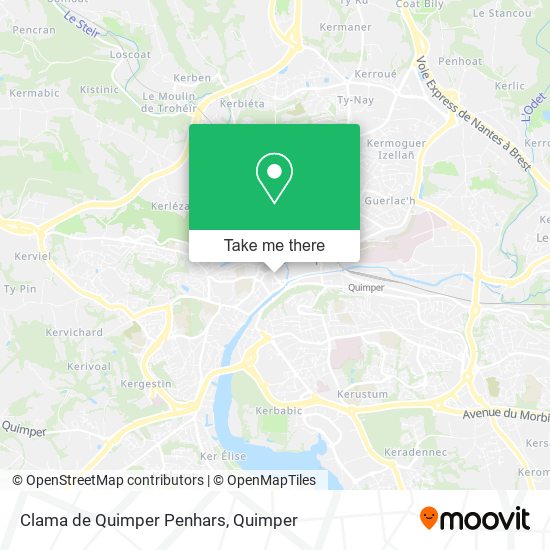 Mapa Clama de Quimper Penhars