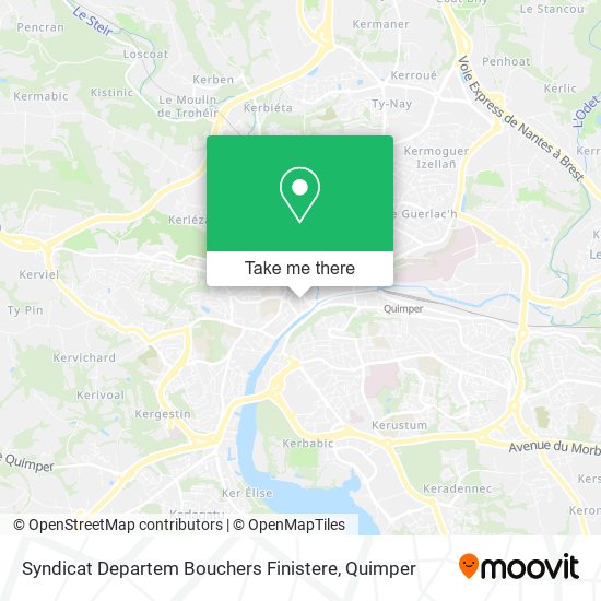 Syndicat Departem Bouchers Finistere map