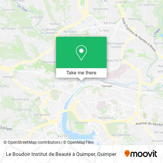 Le Boudoir Institut de Beauté à Quimper map