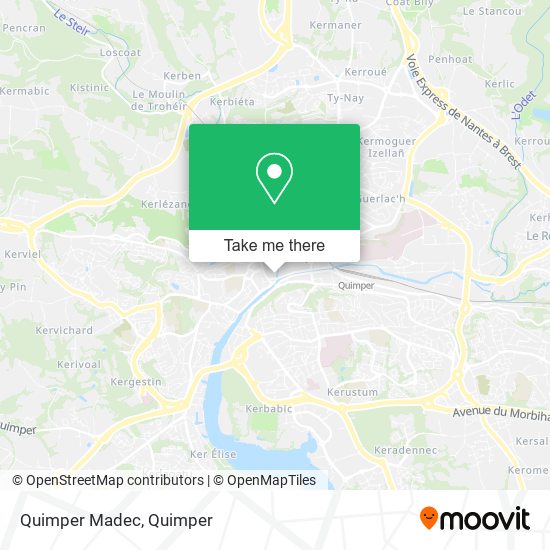 Quimper Madec map