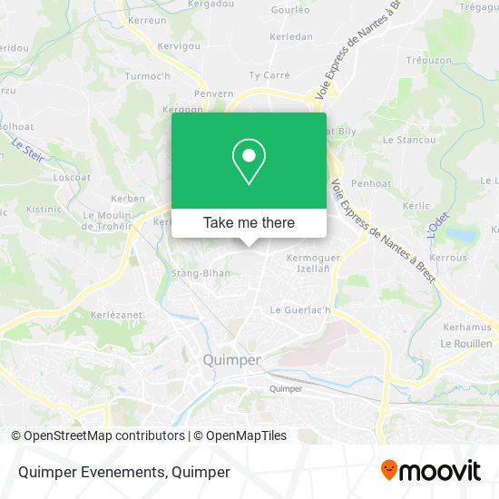 Mapa Quimper Evenements