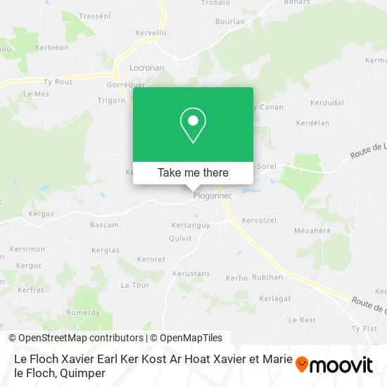 Le Floch Xavier Earl Ker Kost Ar Hoat Xavier et Marie le Floch map