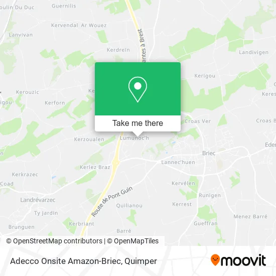 Adecco Onsite Amazon-Briec map