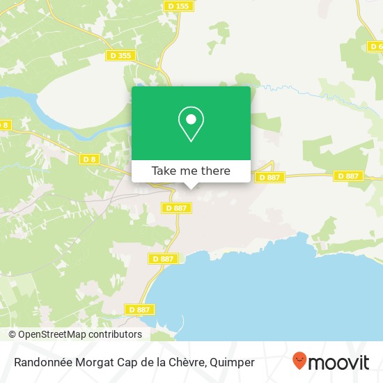 Randonnée Morgat Cap de la Chèvre map