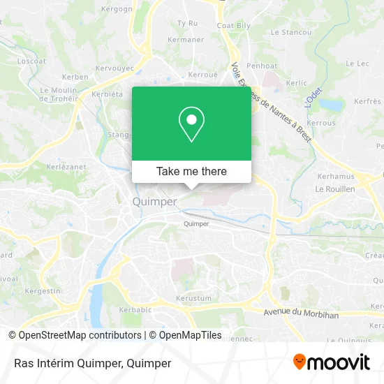 Ras Intérim Quimper map