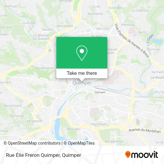 Rue Élie Freron  Quimper map