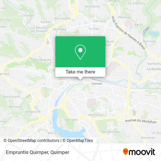 Empruntis Quimper map