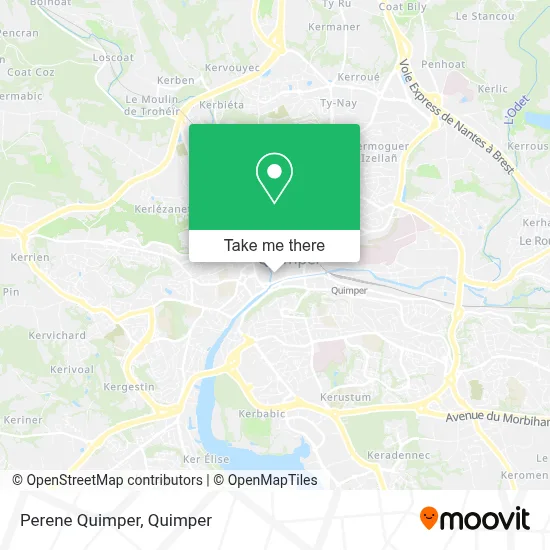 Perene Quimper map