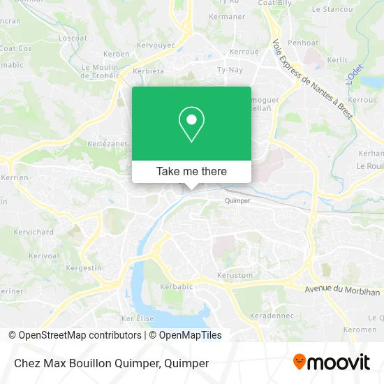 Chez Max Bouillon Quimper map