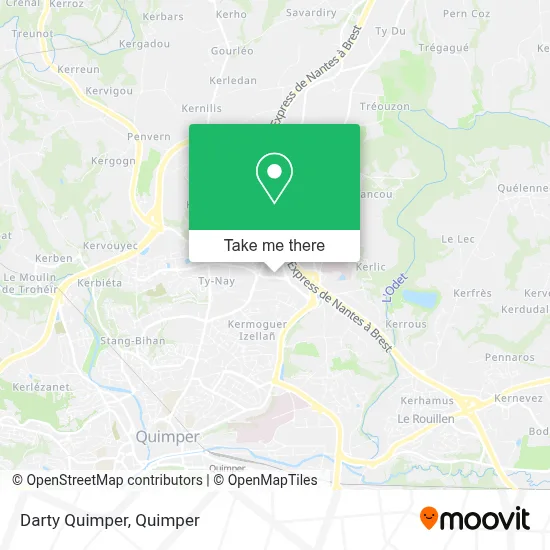 Darty Quimper map