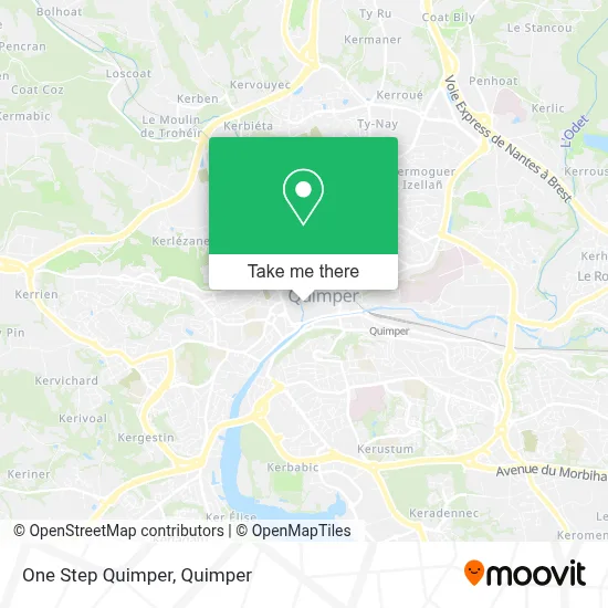 One Step Quimper map