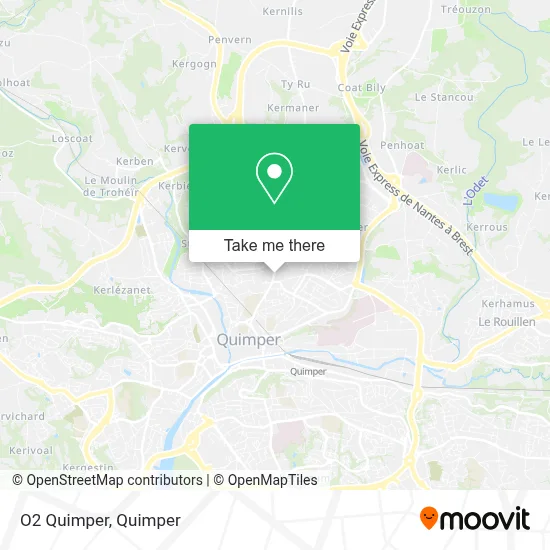 O2 Quimper map
