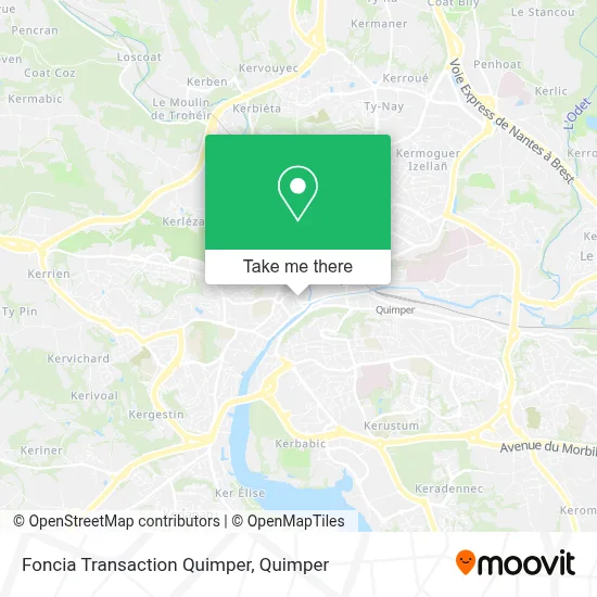 Foncia Transaction Quimper map