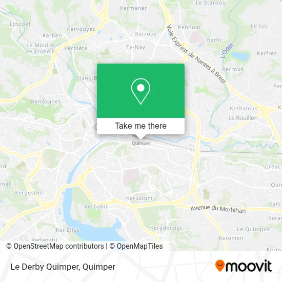 Le Derby Quimper map