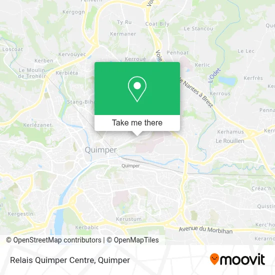Relais Quimper Centre map