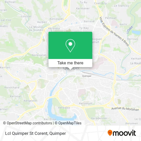 Lcl Quimper St Corent map