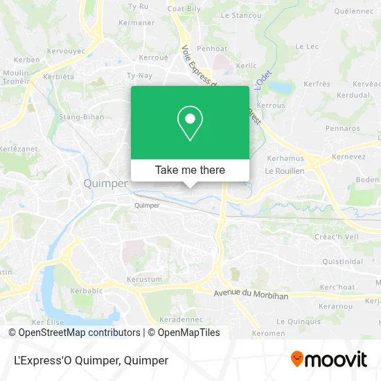 L'Express'O Quimper map