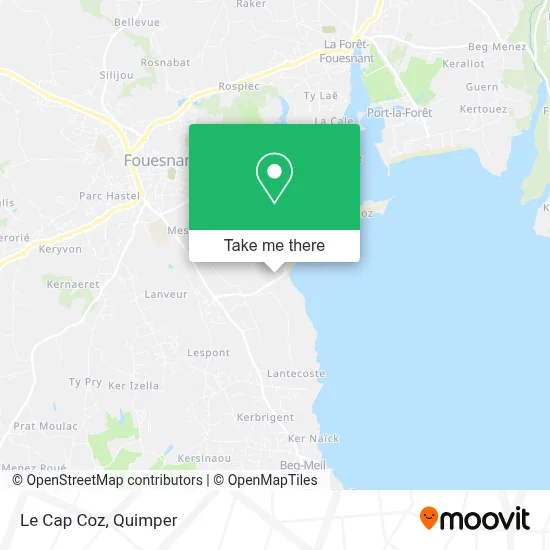 Le Cap Coz map