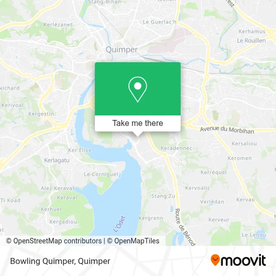 Bowling Quimper map