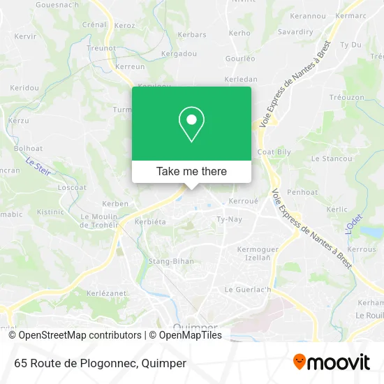 65 Route de Plogonnec map