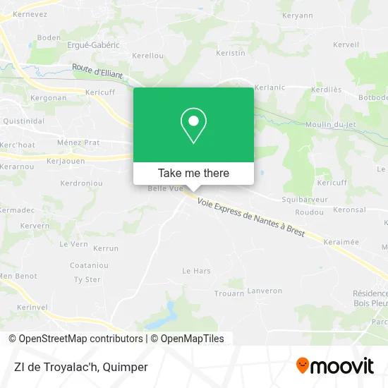 ZI de Troyalac'h map
